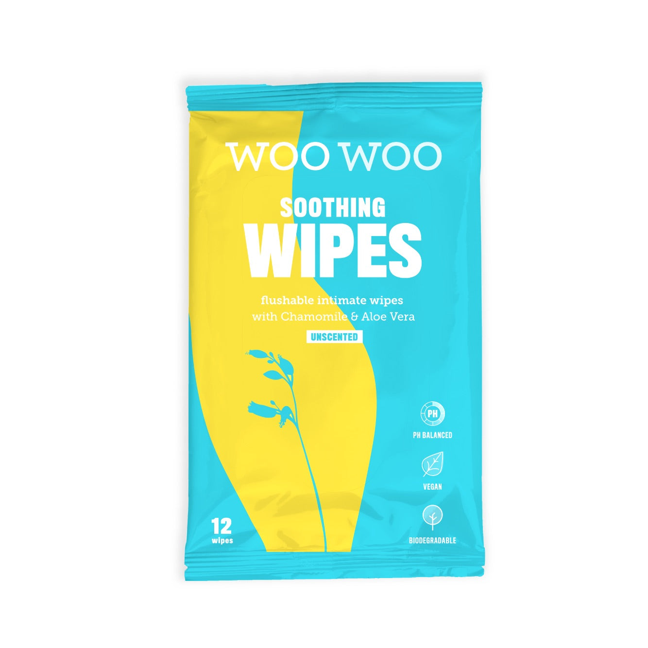 WooWoo Soothe it! Chamomile & Aloe Vera Intimate Wipes x12/x20