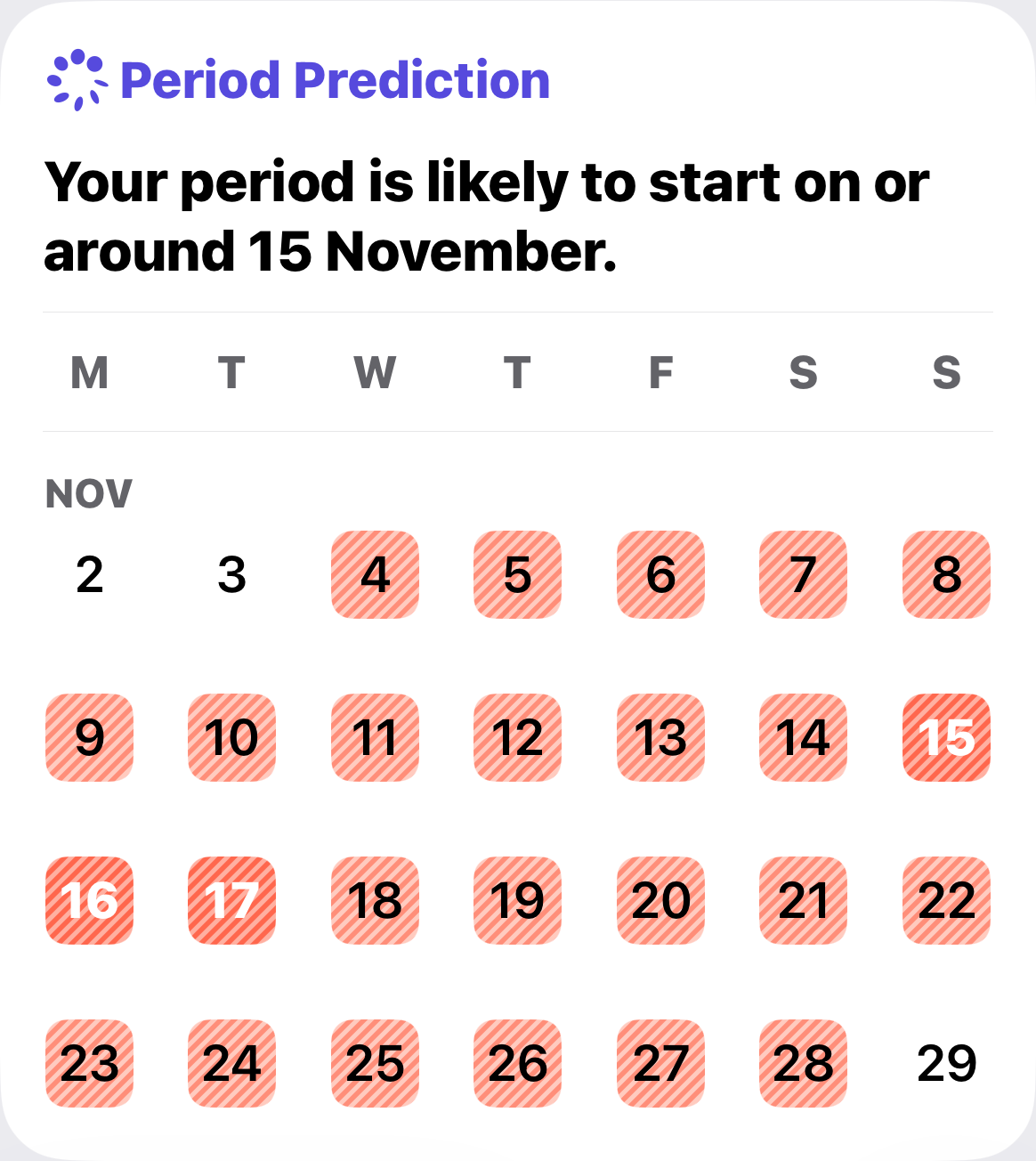 Surprise periods can occur anytime - my period predictor on my phone can't keep up